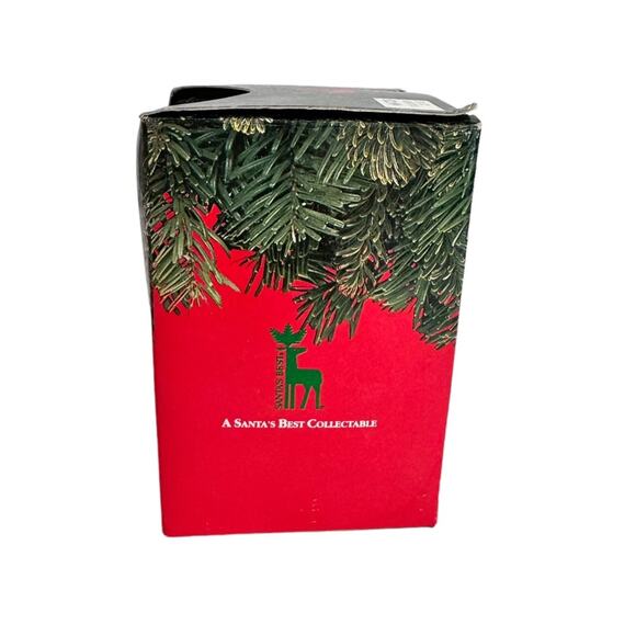 Vintage Christmas Ornament Santa on a Motor Scooter Santas Best Collectible 1991 - Picture 10 of 13